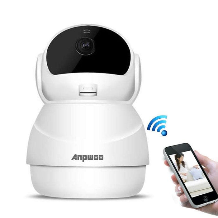 1080P Hd Wifi Ip Camera Support Motion Detection & Infrared Night Vision & Tf Card Max 128Gb White