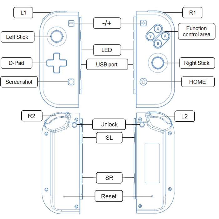 Wireless Switch Pro Joystick Controller Set