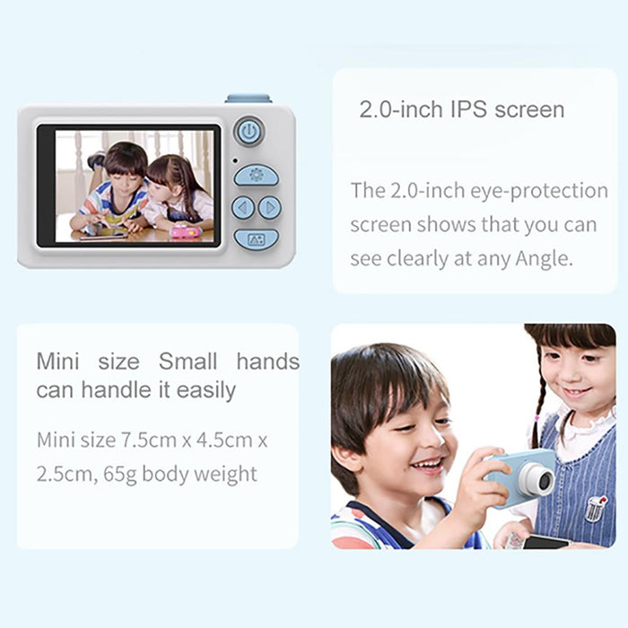 D9 8.0 Mega Pixel Lens Fashion Thin And Light Mini Digital Sport Camera With 2.0 Inch Screen & Elk Shape Protective Case & 32G Memory For Children