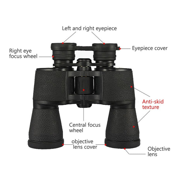 20X50 Powerful Outdoor High Definition High Times Zoom Binocular Telescope For Hunting / Camping