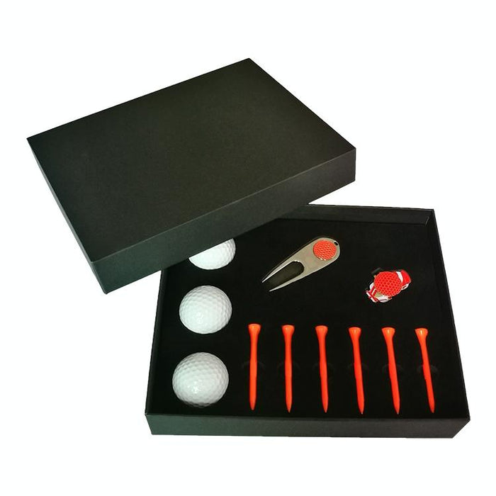 11 In 1 6 Golf Tees & Divot Tool & 3 Golf Balls Gift Box Set