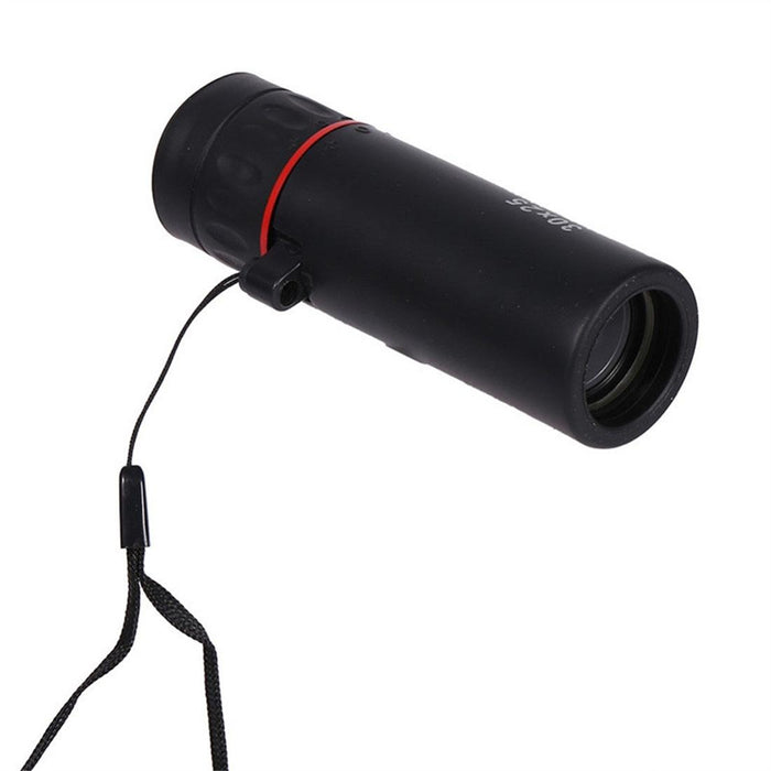 30X25 Mini Portable Optical Monocular Telescope Black