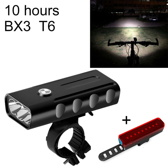Usb Charging Bike Light 10H T6+A02 Lamp