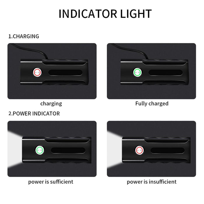Usb Charging Bike Light 10H T6+A02 Lamp