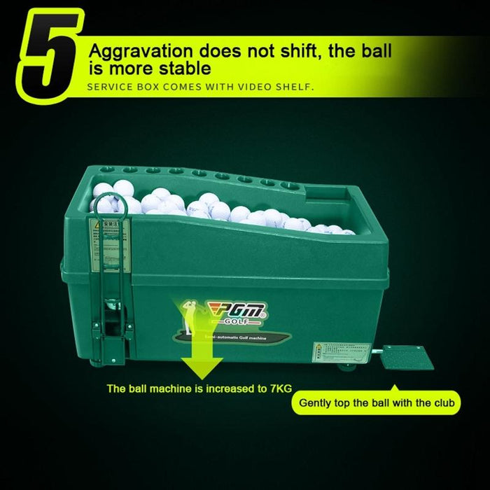 Golf Ball Dispenser Automatic Tee Up Machine With Club Rack - Size 62X32X32Cm Green