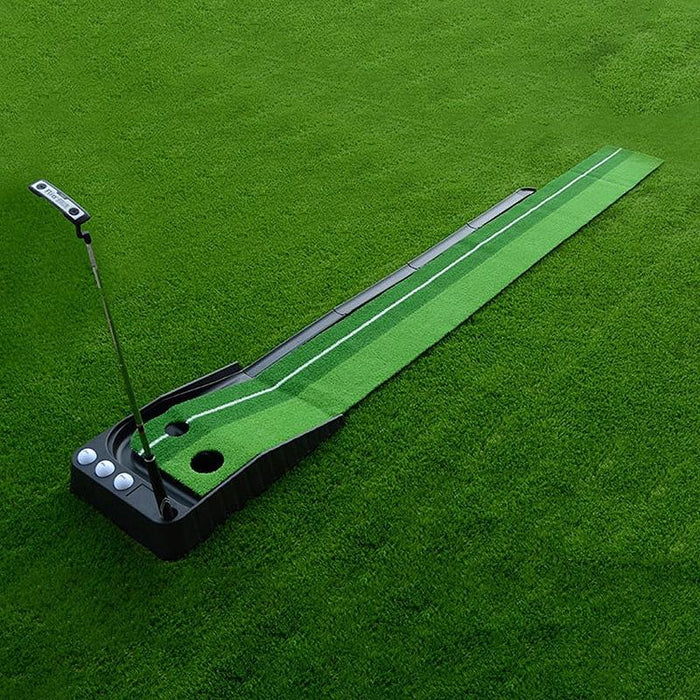 Golf Mini Putting Mat Push Rod Trainer 3M Without Auto Ball Return Fairway Green