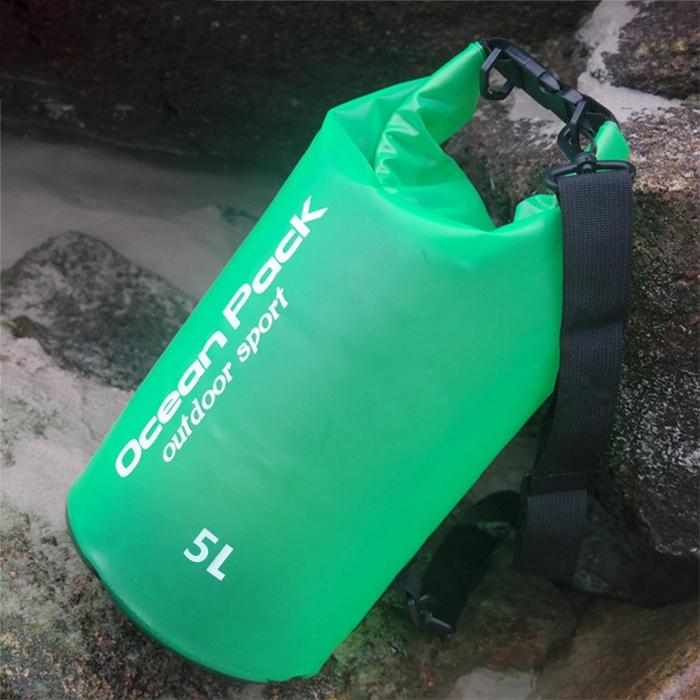 Waterproof Single Shoulder Dry Bag Outdoor Pvc Barrel Dry Sack Capacity Under 50L