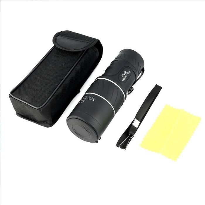 40X60 12X Pocket High Times High Definition Night Vision Focusing Monocular Telescope Black