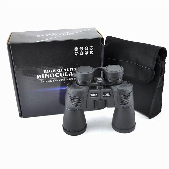 7X50 Big Eyepieces Binoculars Full Multi-Coated Prismaticos Bak4 Telescope For Hunting / Sightseeing Binoculars Porro