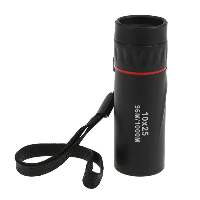 10X25 Portable Professional High Times High Definition Dual Focus Zoom Monocular Pocket Telescope - 9.2X3Cm