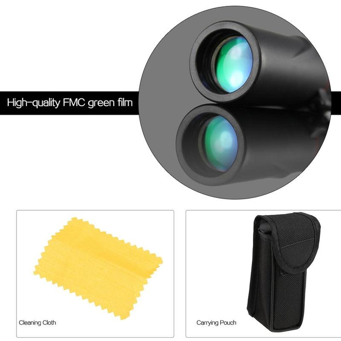 10X25 Portable Professional High Times High Definition Dual Focus Zoom Monocular Pocket Telescope - 9.2X3Cm