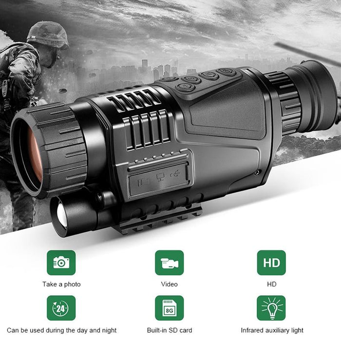 Htk-90 Hd Night Vision Monocular Telescope Support Photography / Video / Sd Card