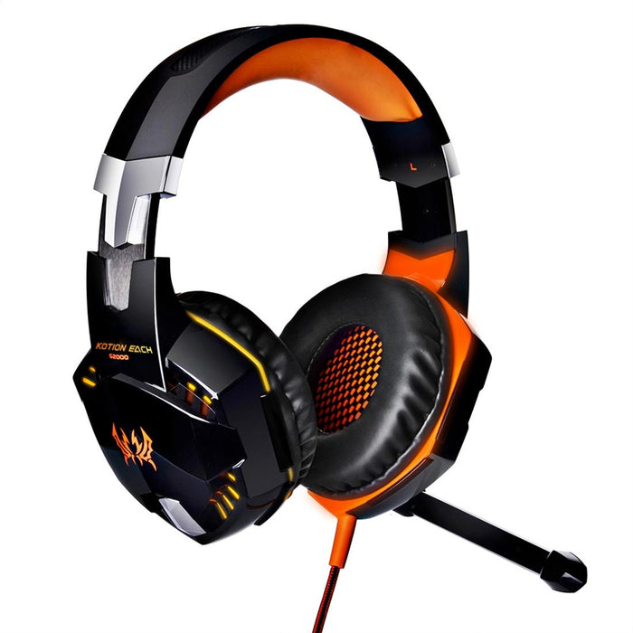 Over-Ear Gaming Headset With Mic Led Light And Stereo Bass For Pc Gamer