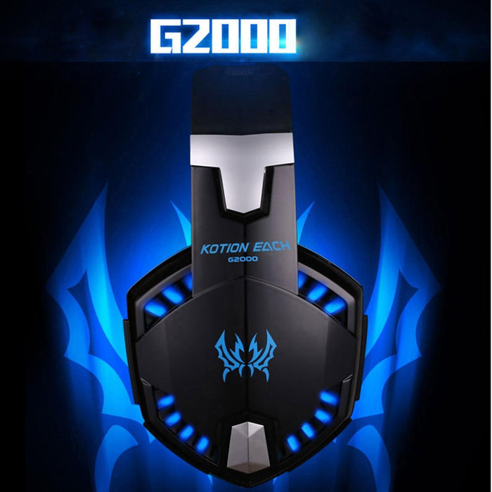 Over-Ear Gaming Headset With Mic Led Light And Stereo Bass For Pc Gamer