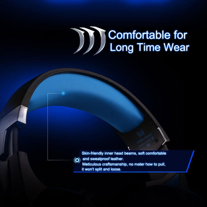 Over-Ear Gaming Headset With Mic Led Light And Stereo Bass For Pc Gamer