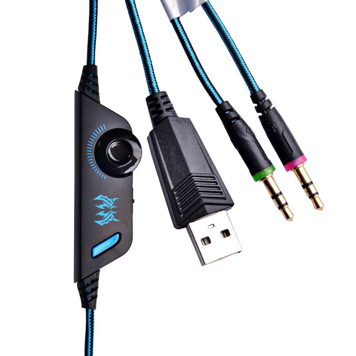 Over-Ear Gaming Headset With Mic Led Light And Stereo Bass For Pc Gamer