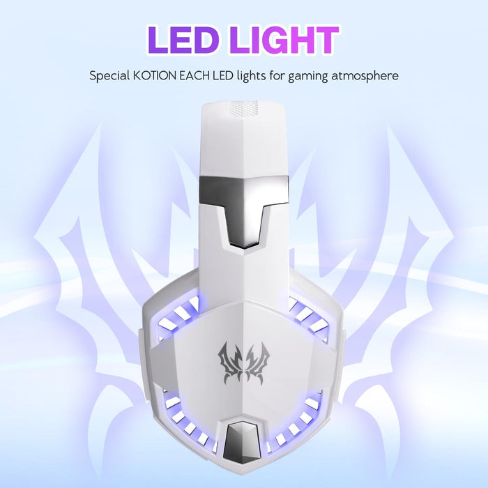 Over-Ear Gaming Headset With Mic Led Light And Stereo Bass For Pc Gamer