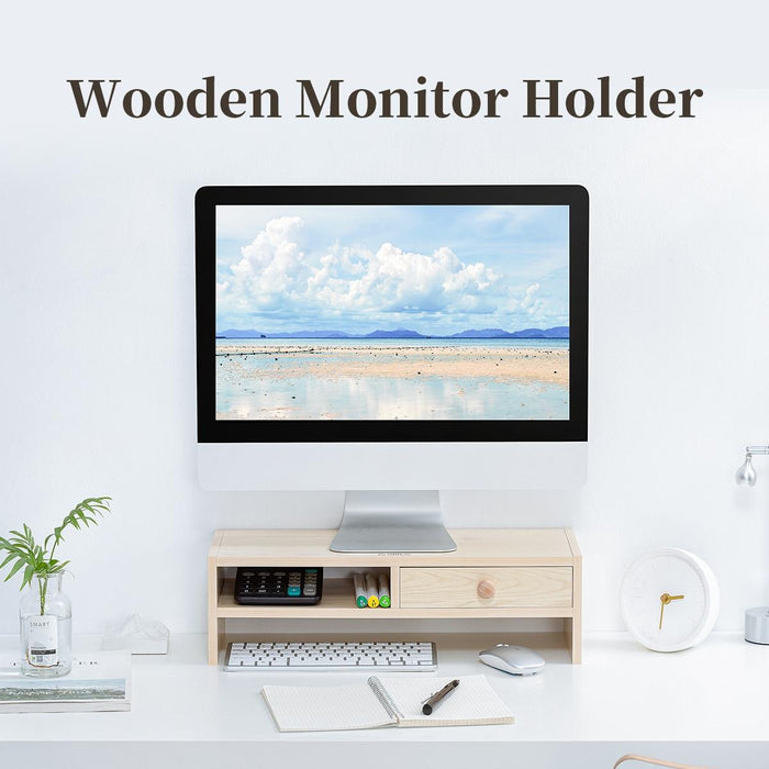 Wood Grain Computer Monitor Holder