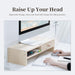 2-layer Wood Grain Computer Monitor Holder With Drawer