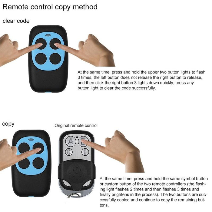 433mhz Wireless Remote Control For Copying Garage Door