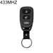Wireless 4-button Remote for Hyundai / Kia Cars - 433mhz