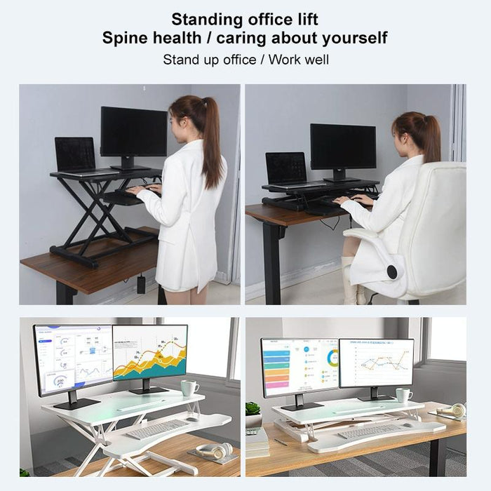 Foldable Standing And Liftable Computer Desk Workbench