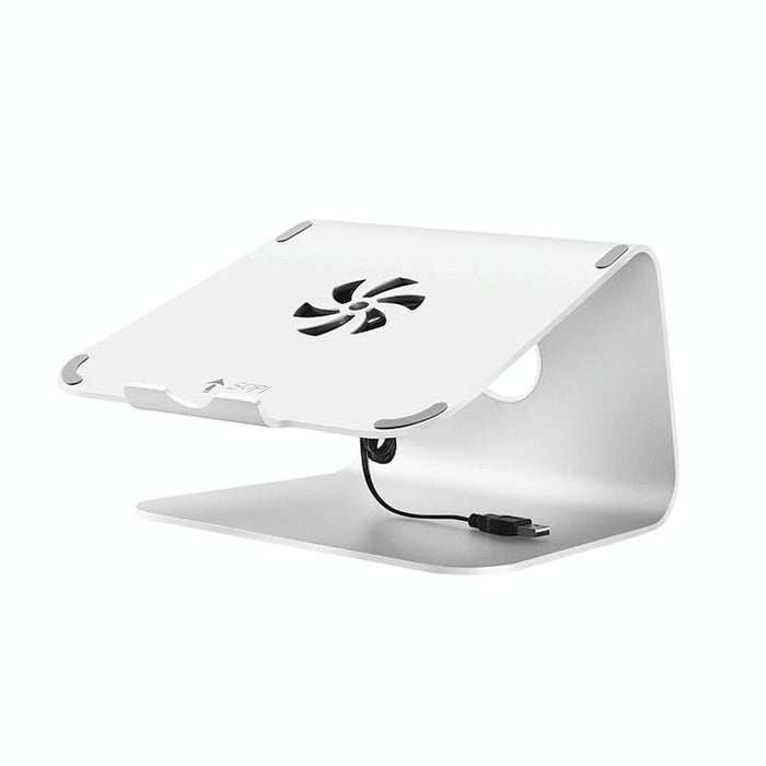 Zj-001 Classic Style Aluminum Cooling Stand With Cool Fan For Mac Air, Mac Pro, iPad, and Other Laptops Silver