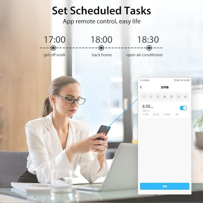 Smart Wifi Infrared Ac Controller - Colour Screen - White