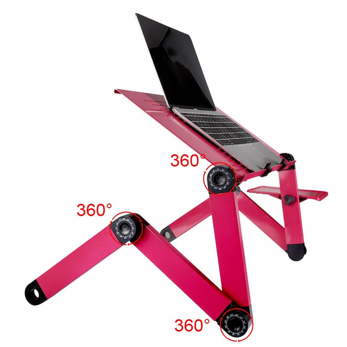 Adjustable Foldable Laptop Stand - Portable 360 Degree Aluminum