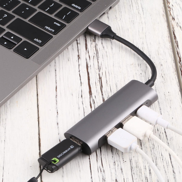 4-In-1 Usb 3.0 + Usb-C Docking Station