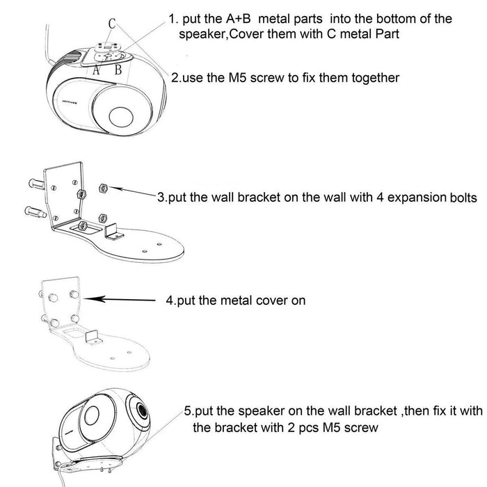 For Devialet Phantom 103/105/108Db Wireless Speaker Wall Mount Bracket
