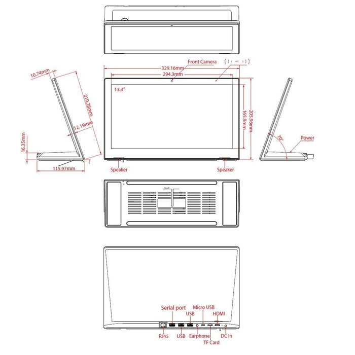 15.6 Inch Touch Screen All In One Tablet Pc 2gb 16gb