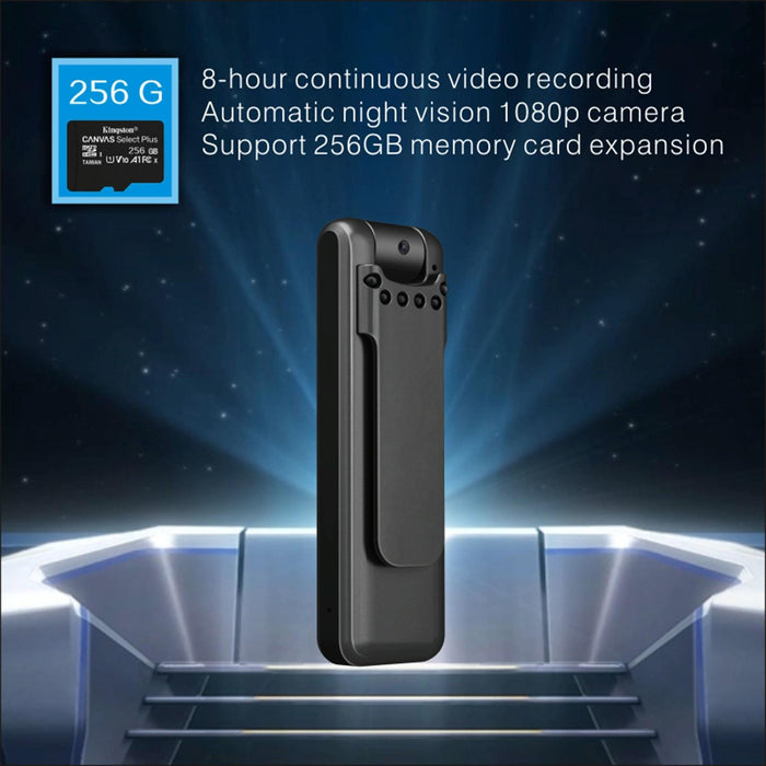 M13 1.0 Million Pixels 180 Degrees Rotating Lens Video Recorder Pen Black