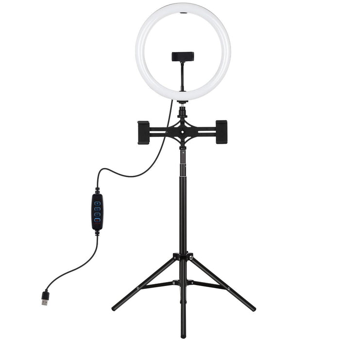 11.8 Led Ring Light Kit with Tripod & Dual Phone Bracket