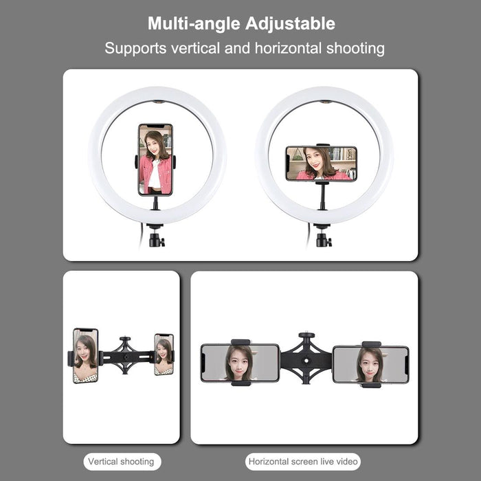 11.8 Led Ring Light Kit with Tripod & Dual Phone Bracket