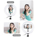 7.9 Led Ring Light with Usb 3 Modes Dual Colour Phone Clamp