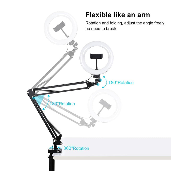 7.9 Ring Light with Usb 3 Modes Dual Colour Phone Clamp