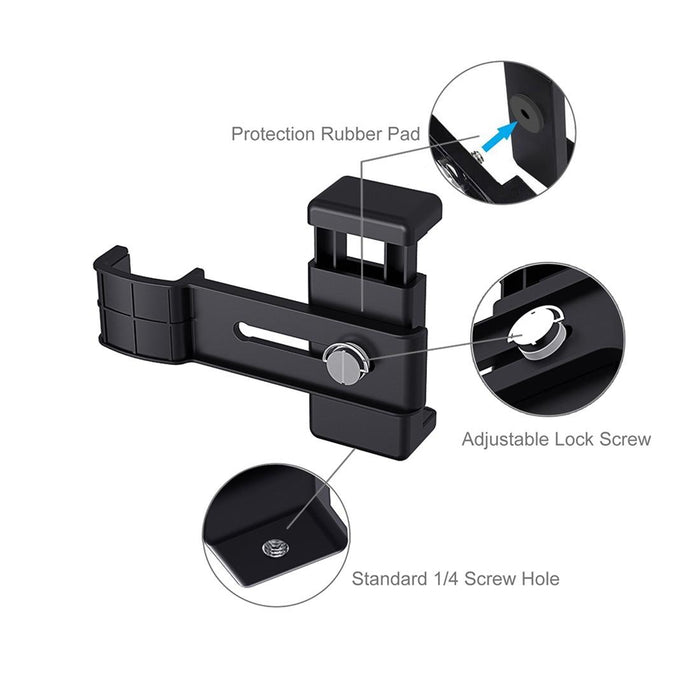 Smartphone Fixing Clamp 1/4 Holder Mount Bracket Grip