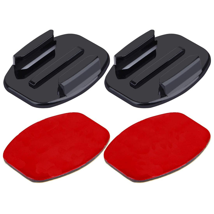 2 Flat Surface Mounts Adhesive Mount Stickers For Action