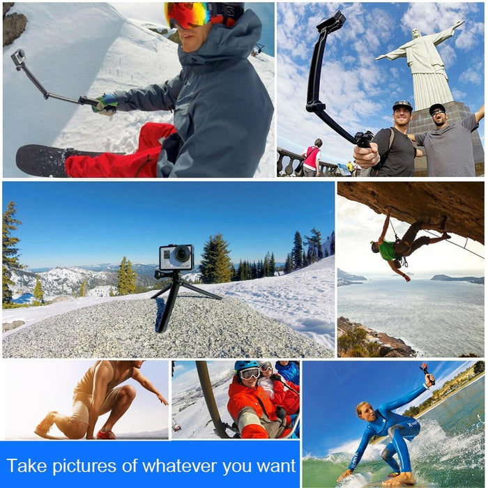 3 Way Grip Foldable Tripod Selfie Stick Extension Monopod