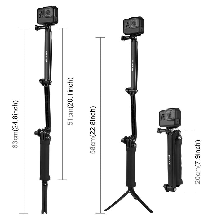 3 Way Grip Foldable Tripod Selfie Stick Extension Monopod