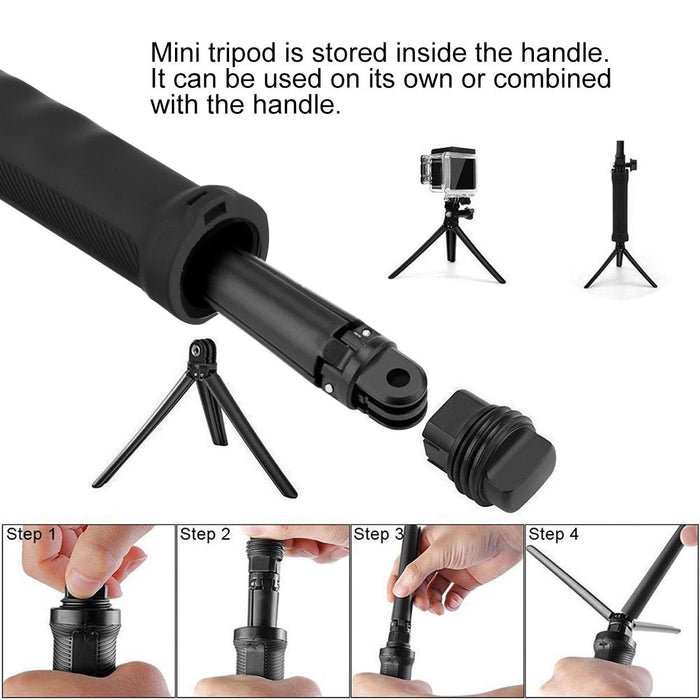 3 Way Grip Foldable Tripod Selfie Stick Extension Monopod