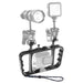 Aluminum Dual Handheld Diving Light Arm Mount for Action