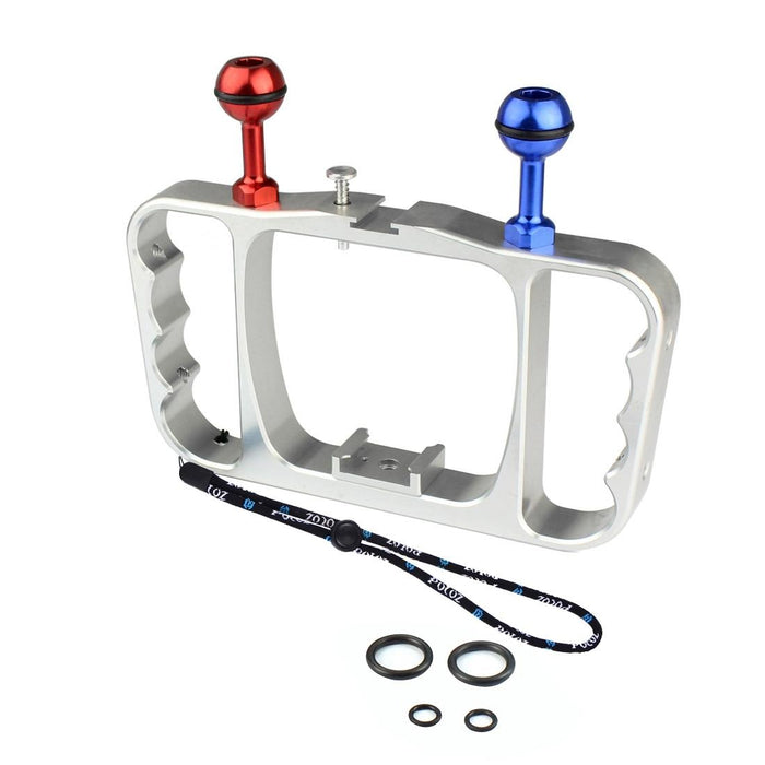Aluminum Dual Handheld Diving Light Arm Mount for Action