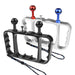 Aluminum Dual Handheld Diving Light Arm Mount for Action
