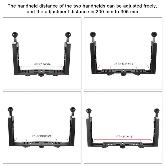 Adjustable Diving Dual Hand Held Cnc Aluminum Lamp Arm