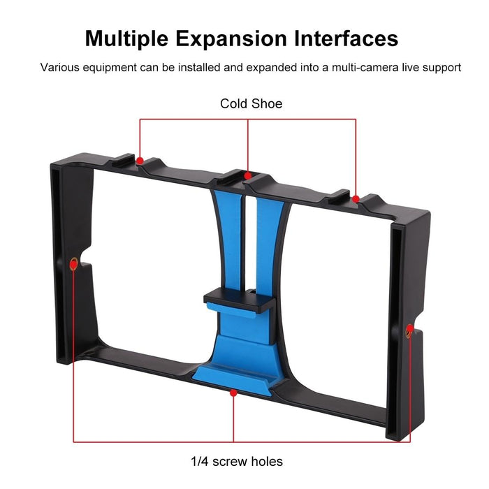 Vlogging Live Broadcast Smartphone Video Rig Filmmaking Recording Handle Stabilizer Bracket For Iphone Galaxy Huawei Xiaomi Htc Lg Google And Other Smartphones