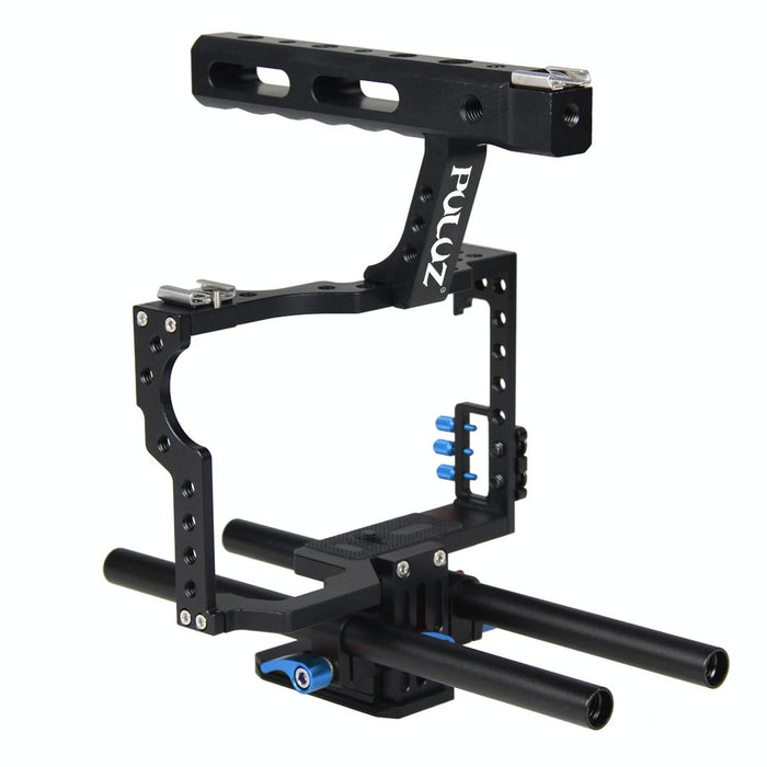 Camera Cage Stabilizer With Handle - Blue for Sony A7 / A7S / A7R