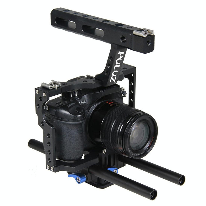 Camera Cage Stabilizer With Handle - Blue for Sony A7 / A7S / A7R