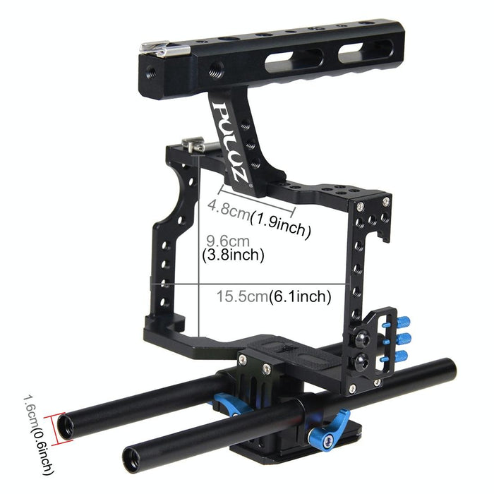 Camera Cage Stabilizer With Handle - Blue for Sony A7 / A7S / A7R